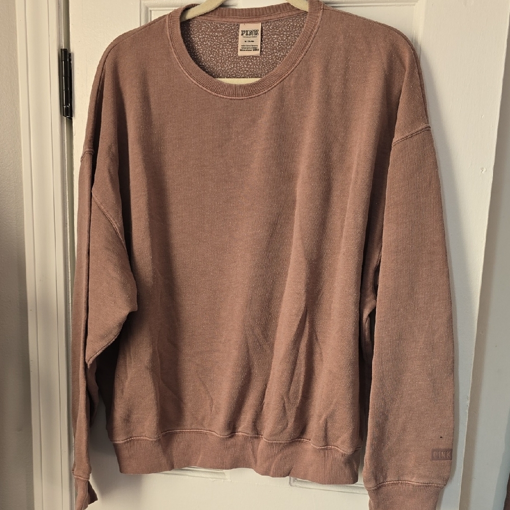 PINK Victoria's Secret Womens Crewneck Sweater in Dusty Pink With Matching Pants